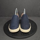 Sofft Slip Ons Womens Sz 6m Blue White Leather Flats Loafers Shoes