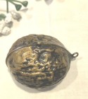 Rare Antique Miniature Walnut Chatelaine Etui W Compact   Puff   Scent Bottle 
