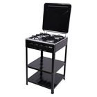 Outdoor 300000 Btu Stove Propane 4 Burner Portable Cooker Bbq Grill 2-tier Rack