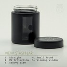 Stash Jar Smell Proof 4oz Uv Glass Airtight Storage For Herbs Set Of 4