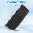 8 Pack Slip In Eyeglass Case  Soft Sunglasses Pouch Black Eyeglasses Holder 