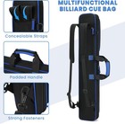 Bosstin Pool Cue Case  Pool Stick Bag 3x4   5x5 With Multiple Pockets  Soft P   