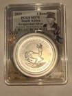 2019 South Africa 1 Oz Silver Krugerrand 1 Rand  Pcgs Ms 70 Wildlife Core