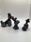 Vintage Black Poodles Figurines