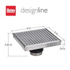 Oatey Designline 6 X 6 In  Stainless Steel Square Shower Drain W   Drain Cover