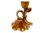 Antique Victorian Royal Worcester Figural Chamberstick Circa 1896 Gold Gild Rare