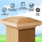 Sasylvia 4 Pcs 3 5 X 3 5 Inch Red Oak Wood Newel Post Cap Fence Post Cap