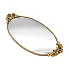 Mid Century Matson Stylebuilt Ormolu Rose Vanity Mirror Tray Gold Gilt 21 