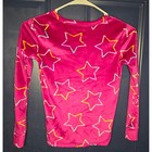 Cat   Jack Girls Pink Plush Fleece Pajama Set Stars Long Sleeve Pants Size 10