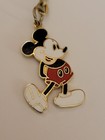 Vintage Mickey Mouse Metal Keychain Walt Disney Productions 