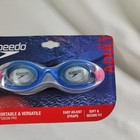 Speedo Adult Hydrofusion Pro Swim Goggles Blue - Antifog Lenses - Uv Protection