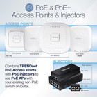 Gigabit Power Over Ethernet Plus Injector  Poe   30w  Power Network Distances Up