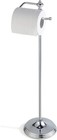 Bathroom Free Standing Toilet Tissue Paper Roll Holder Stand With Reserve Functi