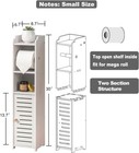 Toilet Paper Holder Stand Small Bathroom Storage Cabinet Bathroom Organizer New