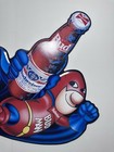 Vintage 1989 Budweiser Bud Man Embossed Tin Metal Die Cut Sign Anheuser-busch