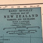 Antique 1944 Map Of New Zealand 14   x11   