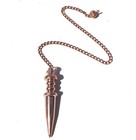 Copper Metal Light Weight Solid Cone Point Pendulum Healing Dowsing Reiki Pendu