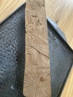 Primitive Vintage Hand Carved  Wooden Spoon Large Wood 14    South America Ladle