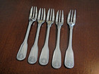 Set 5 Vendome   Arcantia Christofle Silverplate 6 1 4  Pastery Forks