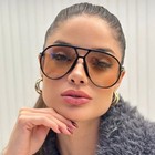 Big Pilot Xxl  the Pilot  Oversized Metal Gradient Women Sunglasses Shadz    Xl