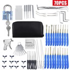 70pcs Unlocking Lock Pick Set Key Extractor Transparent Practice Padlock Tool