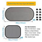 5pcs Car Window Sun Shade Side Front Rear Windshield Cover Mesh Screen Uv Visor