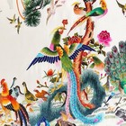 Vintage Chinese Silk Tapestry Embroidery Embroidered Asian Wall Art Tablecloth