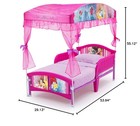 Delta Kids Canopy Bed For Kids  Disney Princess - Bed Only - Pink