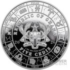 Gemini Goddesses Zodiac 1 Oz Silver Coin 5 Cedis Ghana 2026