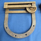 Pair Vintage Antique Horseshoe U Shape Cast Iron Barn Door Track Rollers Hangers