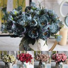 2 Bundles Artificial Rose Peony Flowers Bouquet Home Floral Wedding Garden Decor