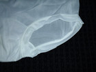 Nos Vtg 100  Nylon Granny Panties High Waist Mushroom Gusset White Sz 8