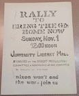 1970 University Of Wisconsin Madison Anti Vietnam War Nixon Protest Rally Poster