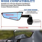 Motorcycle Bar End Mirrors Universal 7 8  22mm Handlebar Mirror Cnc Aluminum For