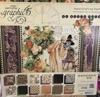 Graphic 45 12 X 12  Paper Pad An Eerie Tale Collection 2014 Cardstock  24 Sheets