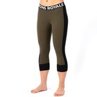 Mons Royale Womens Cascade Merino Flex 200 3 4 Base Layer Leggings Dark Olive