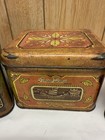 Set Of 3 Cheinco 1970   s Vtg Houseware Canister Tins Flour  Coffee   And Tea