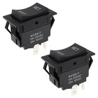 2pcs 4pin Momentary Rv Jack Rocker Switch Kcd2-7 15a 250v For Tongue Jack