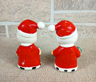 Vintage 60s Merry Christmas Santa Claus Salt Pepper Shakers Holiday Japan Mcm