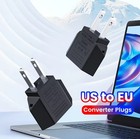 Eu Euro Europe To Us Power Jack Wall Plug Socket Converter Travel Adapter Lot