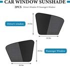 2pcs Magnetic Car Window Shades For Front Seat Side Windows  Color  Horizontal
