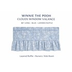 Vtg Disney Winnie The Pooh Cloud Window Valance Layered Ruffle 80  Nursery Kids