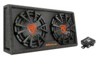 Rockville Rg212ca 2000w Dual 12  Vented Powered Car Subwoofer Enclosure amp Kit