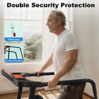 Folding Treadmill With Long Handrail Heart Rate Sensor For Senior Recovery 2 5hp
