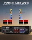      Donner Mamp5 Bluetooth Hifi Power Amplifier Receiver 4 Channel Audio Amp 440w
