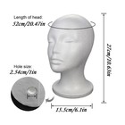 Mannequin Head For Wigs Foam Female Model Head Glasses Hat Hairpieces Display
