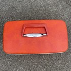 Samsonite Silhouette Vintage Hard Shell Train Case Vibrant Orange No Key Or Tray