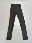 Vintage 80s Dance France S Ribbed Shiny Gray Leggings Aerobics