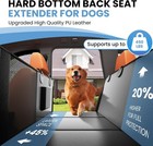 Dog Car Seat Cover For Back Seat  Hard Bottom Durable Seat Extender For Dogs