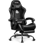 N-gen Gaming High-back Gaming Chair With Footrest  Lumbar Support  Black
